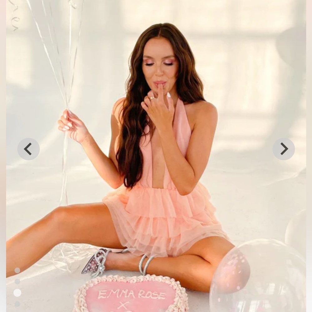 Beginning Boutique Birthday Cake Pink Mini Dress